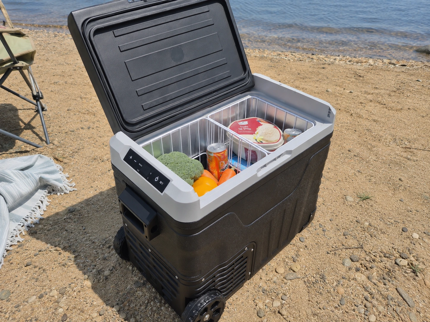 EUHOMY 37QT (35L) Portable Refrigerator with Wheels