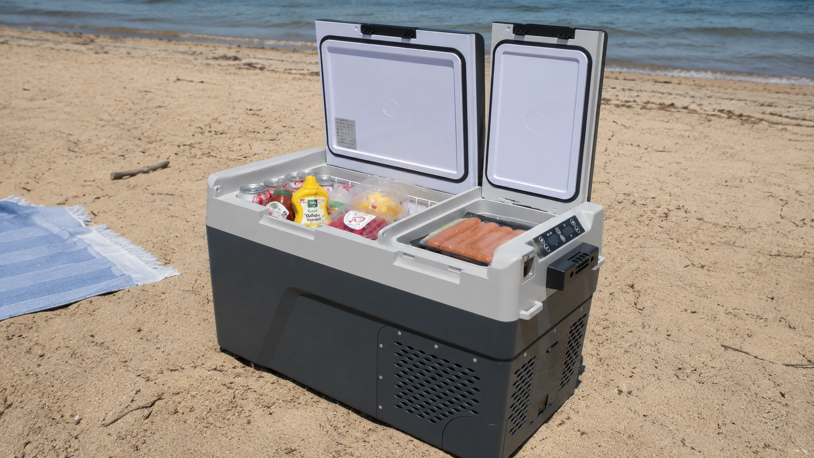 Feelfunn 40QT (38L) Dual-Zone Portable Refrigerator